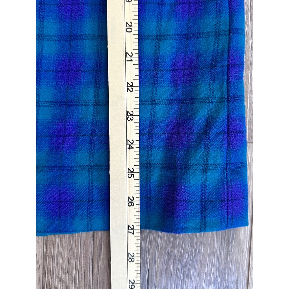 VTG Pendleton Wool Plaid Midi Skirt Size 10 USA Dark Academia Prairie Western - Picture 6 of 6